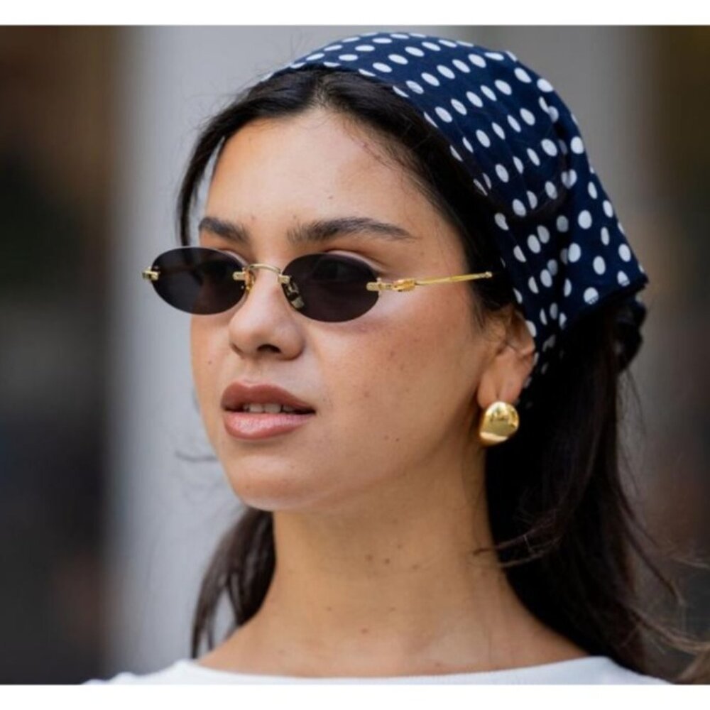 NEW MIU MIU SUNGLASSES MUA54S 26C09Z OVAL GOLD WOMEN MU A54S SMU A54 - Picture 4 of 12